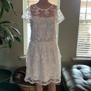 White lace dress.  Women’s size L.